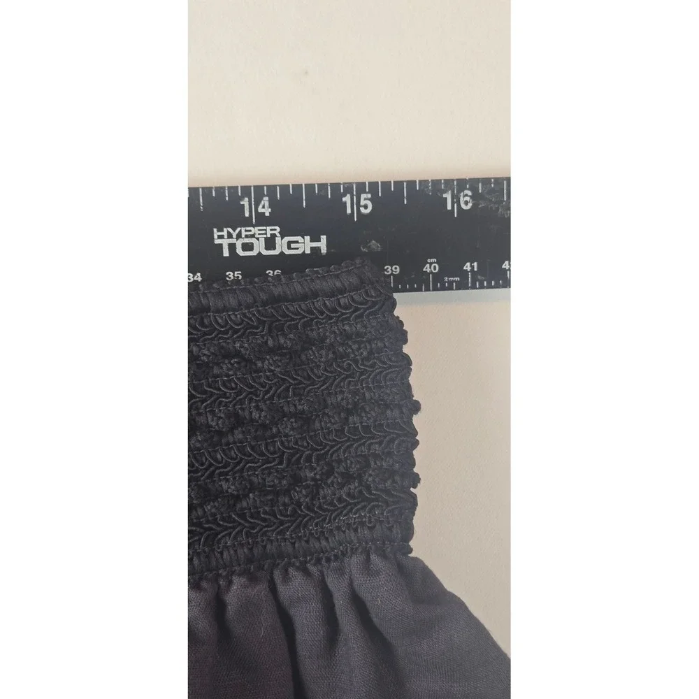 J.‎ Crew Large Smocked Mini Skirt Womens Gray Linen Lined Excellent
